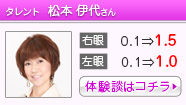 タレント松本伊代さんの体験談