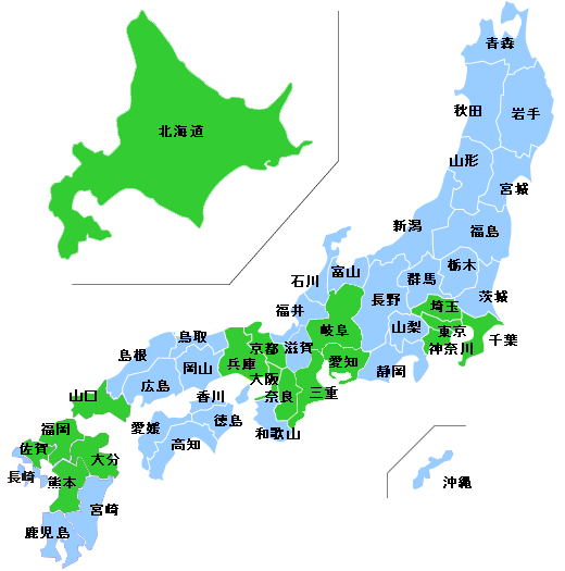 対象エリアマップ