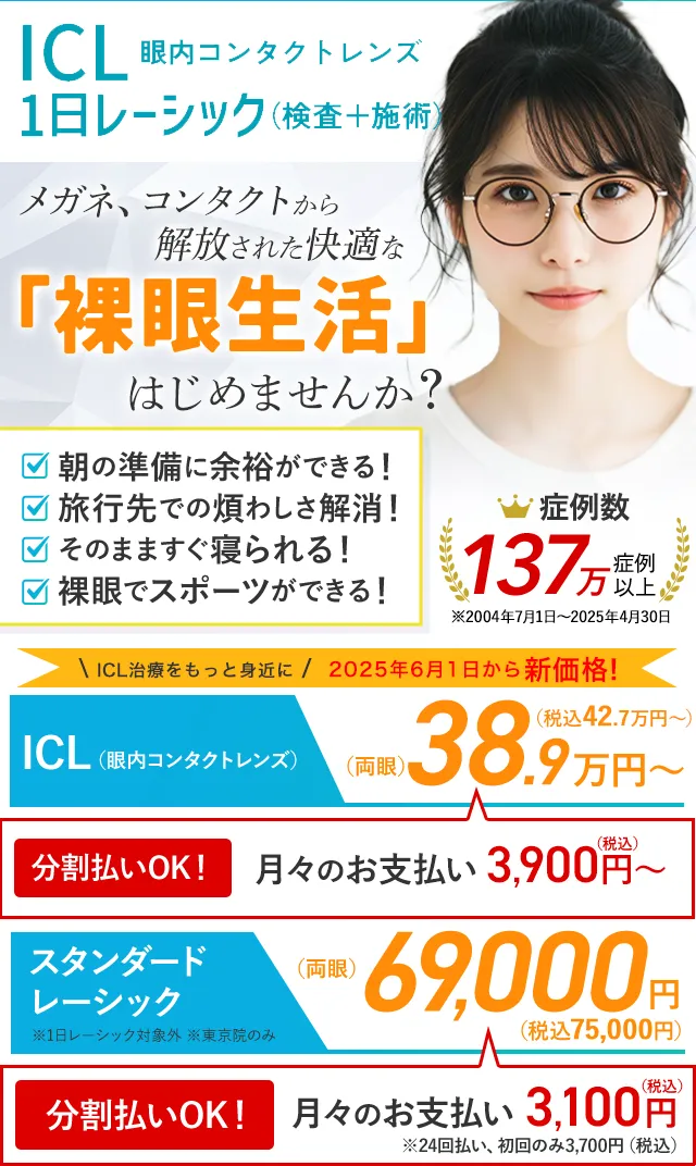 レーシック症例数国内トップクラスの信頼と実績